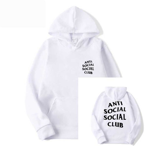 

Chao brand ASSC letter Pullover Hoodie Plush, White