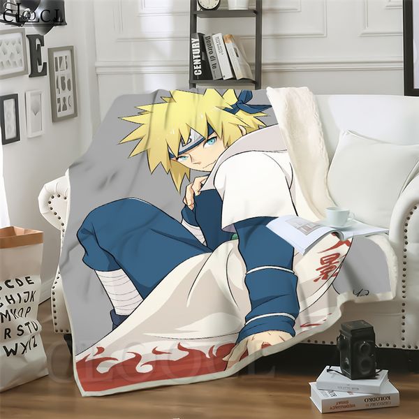 

cloocl new japan anime naruto namikaze minato 3d print harajuku air conditioning blanket sofa teens bedding throw blankets plush quilt
