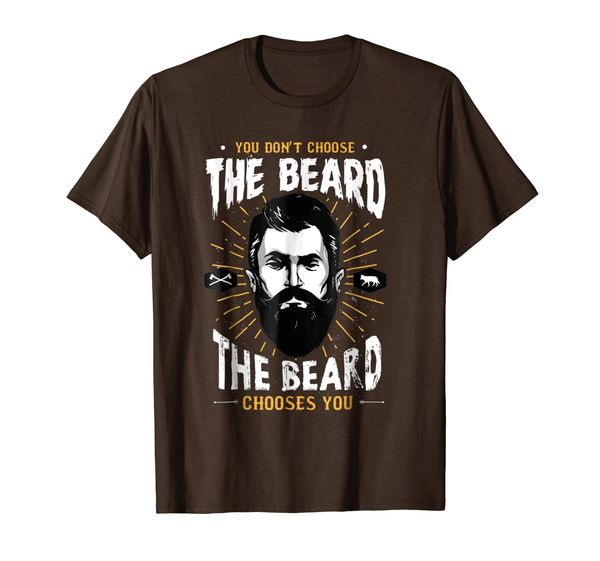 

you don't choose the beard tattoo men tshirt shirt tee, White;black