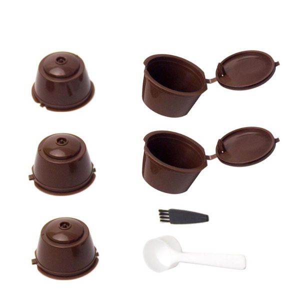 

coffee filters filter cup combination 5 sets with spoon brush brown judicious