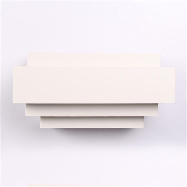 

wall lamp contemporary indoor up & down light curved white square lighting