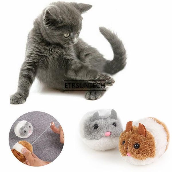 

cat toys 100pcs cute plush fur toy shake movement mouse pet kitten funny rat safety little interactive