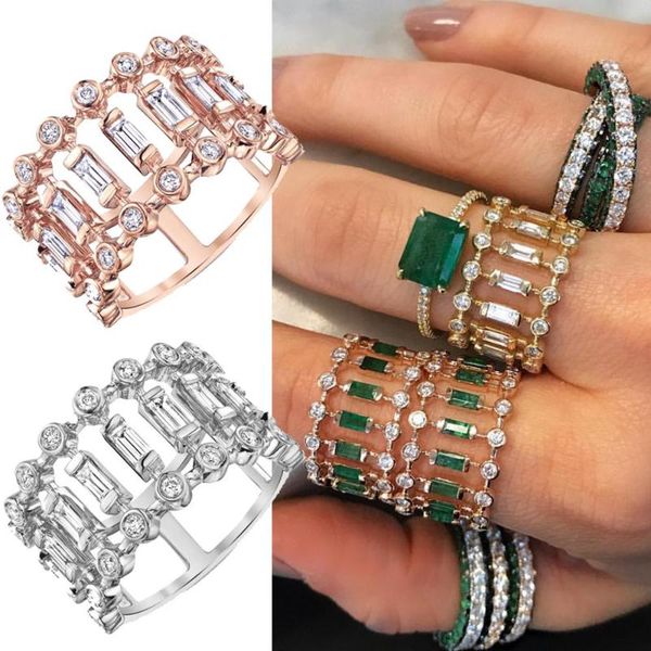 

wedding rings larrauri luxury zircon for women stackable cubic engagement dubai bridal statement finger, Slivery;golden