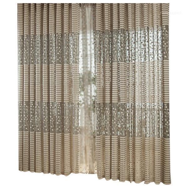 

gray striped pachira drape balcony bedroom living room window curtain11