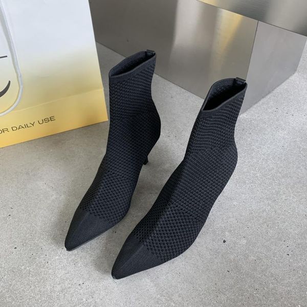 

boots white ankle female shoes luxury designer thigh high heels winter footwear boots-women low ladies fashion o, Black
