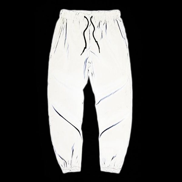 

men's pants shzq men streetwear night hip hop reflective casual fashion male elastic waist skateboard harajuku jogger trousers sweatpa, Black
