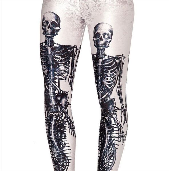 

white skeleton jeggings womens leggings legings pants pant printed, Black
