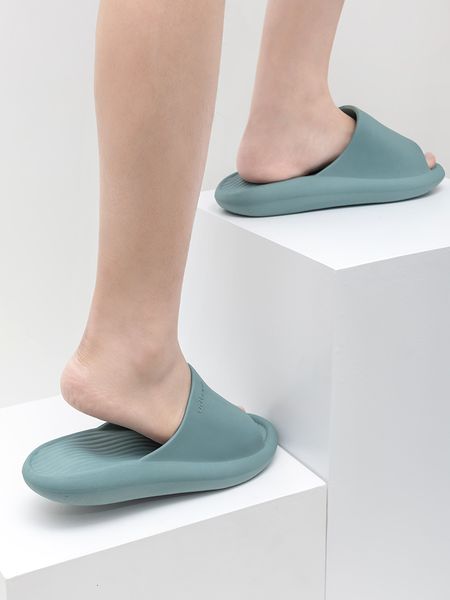 

2021 new slippers for women shoes indoor summer soft eva thick sole non-slip slides men bathroom sandals slipper yl04, Black