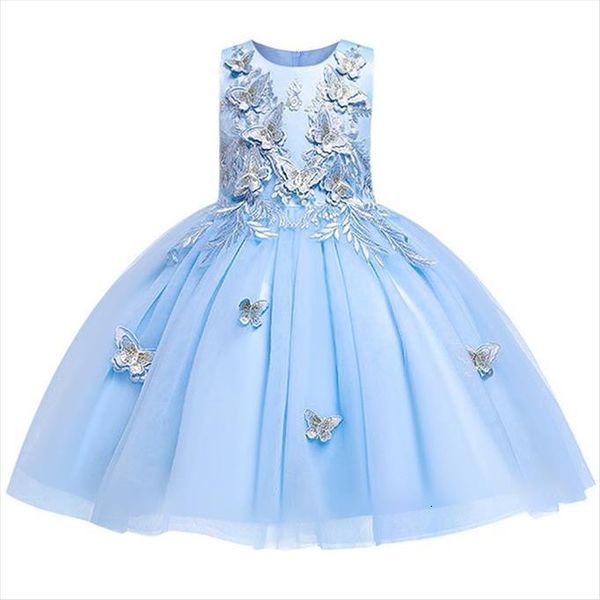 

flower girl princess party dresses dream wedding birthday elegant child bow baby children tutu clothing, Red;yellow