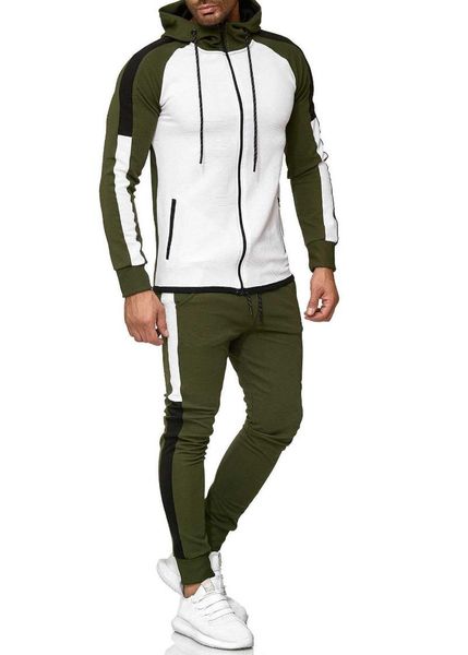 

men's tracksuits men tracksuit pants jogging suit 2 pcs spring autumn outfits sportswear running sweatsuit loose fit clothes, Gray