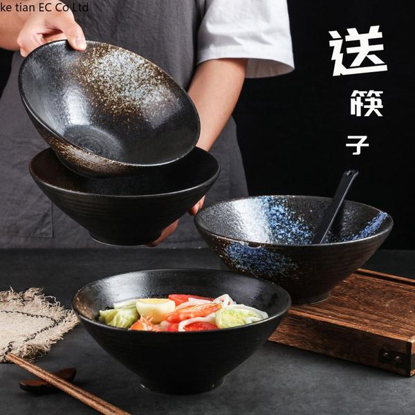 

japanese ramen bowl large noodle bowl soup with handle creative douli instant noodle ceramic tableware soup