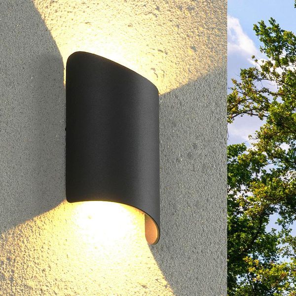 

10w outdoor led wall sconce light fixture waterproof up/down lamp courtyard gate