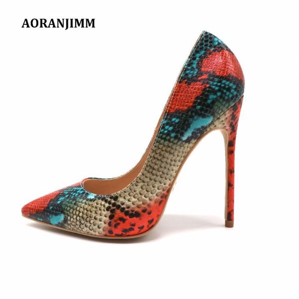 

dress shoes real pic aoranjimm sale red snake python pointed toe 12cm 100mm 8 high heel pump extra big small size, Black
