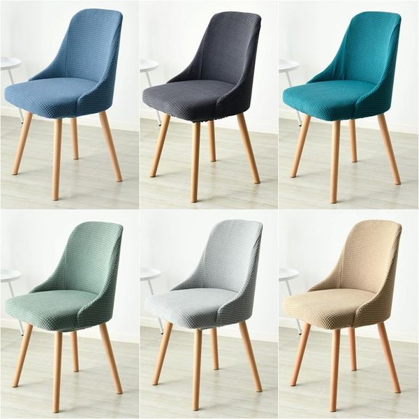

chair covers 1/6pc curved low back cover sloping arm big size modern dining room seat for el kitchen