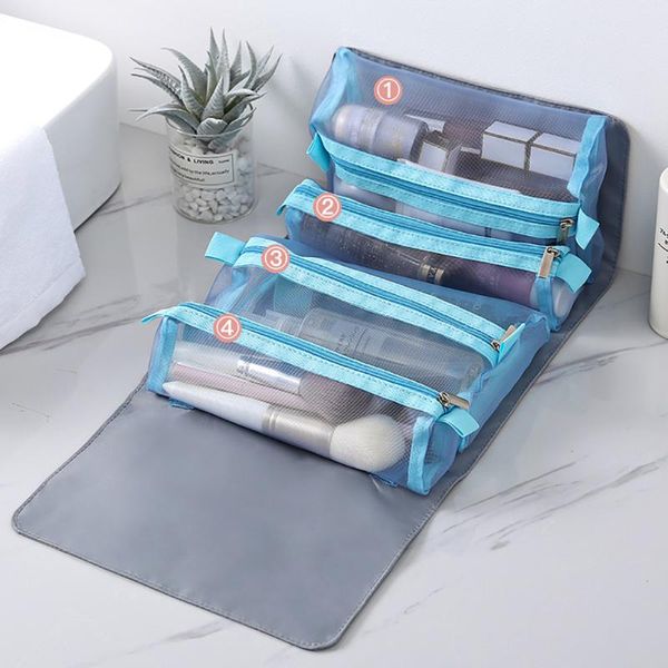

bathroom storage & organization travel nylon beauty makeup bags water-proof cosmetics organizer of women portable bath hook washing up bag #