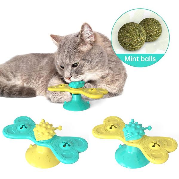 

cat toys pet windmill with catnip turntable teasing scratching tickle