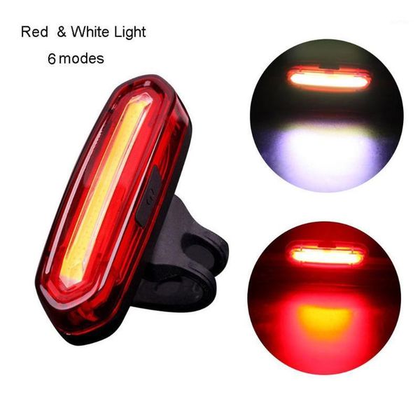 

bike lights 600mahled red white light bicycle taillight set waterproof usb rechargeable hand cycle clip alarm tail1