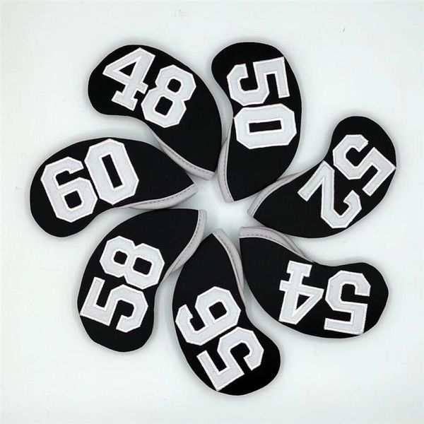 

complete set of clubs black golf wedges covers 7pcs/lot sand wedge head loft 48 50 52 54 56 58 60degree