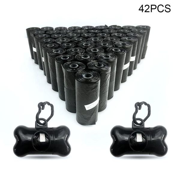 

20/42 rolls dog poop bags with dispenser disposable pet poo garbage bag for cats dogs s55