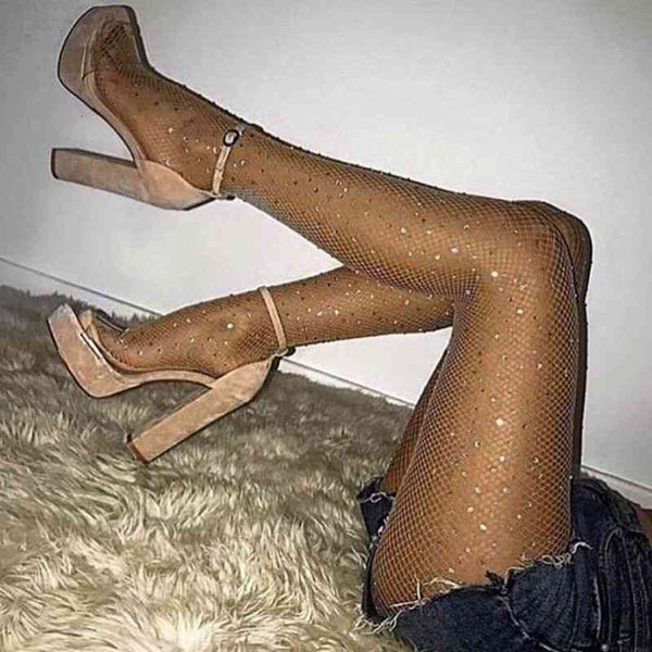 

1pc lady fishnet stockings fashion fishnet women's net body tights pattern pantyhose rhinestone tights shining, Black;white