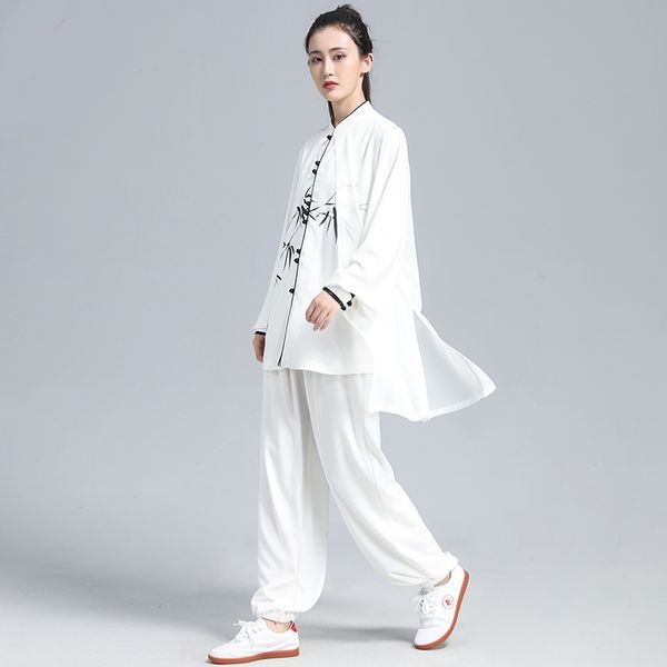 

tai chi uniform wushu kungfu uniforms martial arts wing chun suit print casual traditional chinese costumes 12465, Red