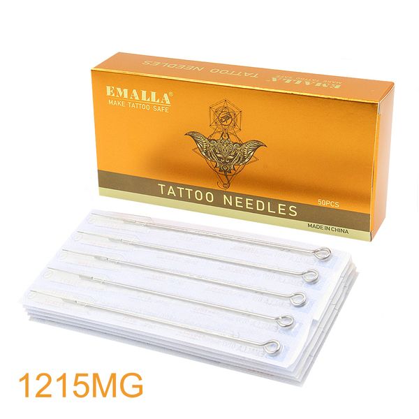 

15mg 50pcs premium tattoo needles for tattoo machine 0.35mm sterilized single magnum tattoo needle ing