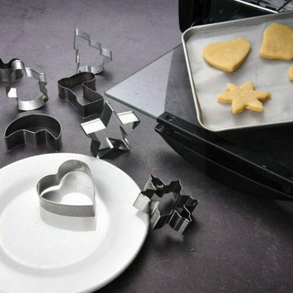 

baking moulds 10pcs/set christmas cookie cutter gingerbread xmas cake decoration navidad tree diy biscuit tool gift moul a5i1