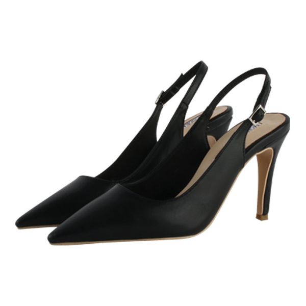 

high heels summer 2019 new pointed white stiletto wild wedding shoes bridesmaid shoes female small code shoes, Black