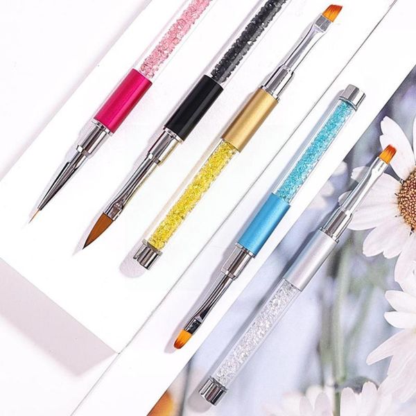 

nail brushes 5pcs/set brush gel for manicure acrylic uv extension pen polish painting drawing paint tools g6j2, Yellow