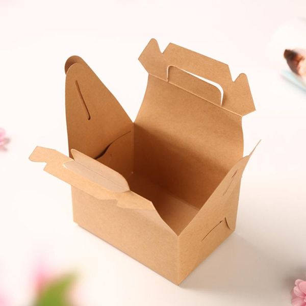 

gift wrap 24pcs portable cake boxes baking biscuits packing kraft paper cupcake container diy box case party supplies