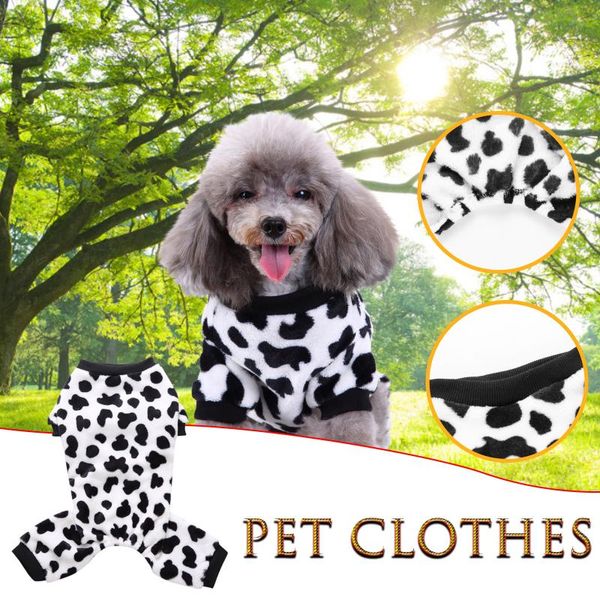 

dog apparel 2021 winter pet cow print hoodies pajamas clothes for small dogs ropa para perro pequeÃ±o