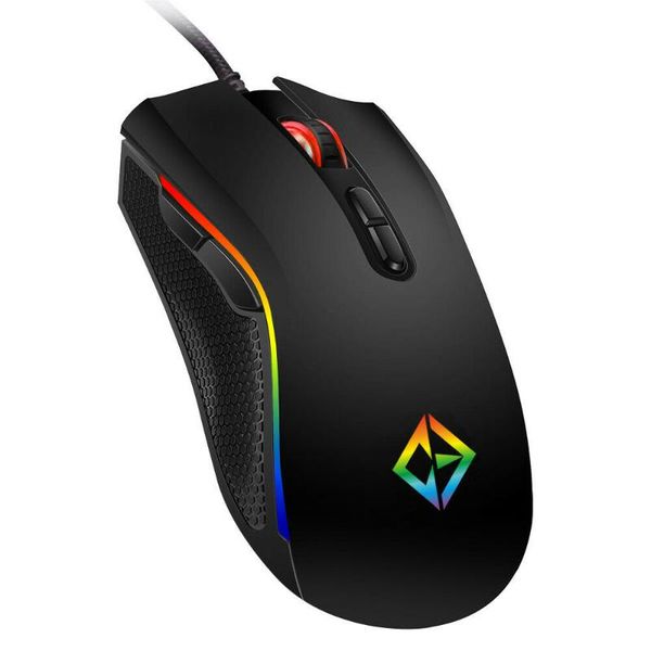 

mice combrite usb wired gaming mouse rainbow rgb led programmable 7 button gamer 4800 dpi adjustable for pc lapnotebook