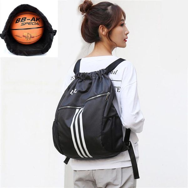 

outdoor bags sports gym basketball backpack for women fitness yoga bag drawstring