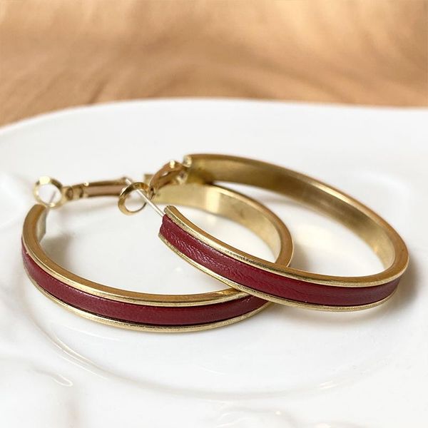 

dangle & chandelier vintage leather hoop earring jewelry retro bohemian diy handmade drop unique fashion party holiday gift earrings, Silver