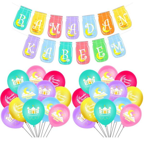 

eid mubarak balloons ramadan kareem decoration balls diy ramadan mubarak muslim islamic festival party banner cake er