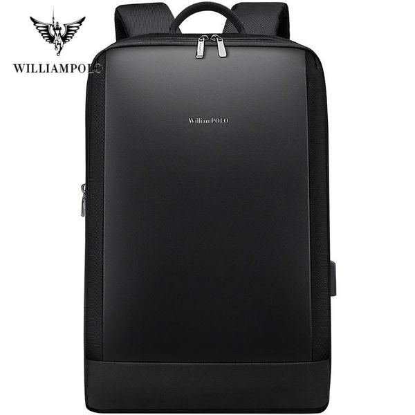 

backpack slim lapmen 15.6 inch office work business bag black ultralight thin back