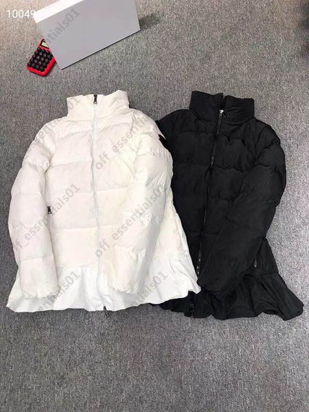 

ruffled womens down jacket luxurys designer coat fashion hombre designers women s clothing size 1--4, Black
