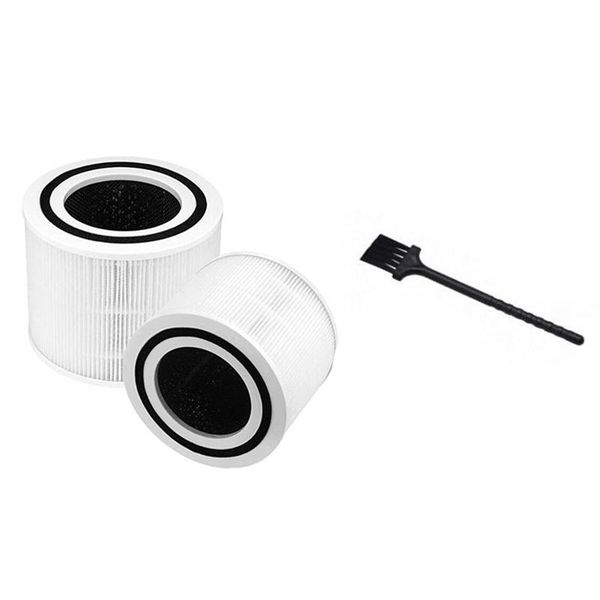 

air purifiers 2 pack core 300 true hepa replacement filter for levoit & p350 purifier, no with 1pc brush