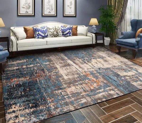

carpets [wholesale] ink rendering style mediterranean model room living tea table carpet bedroom bedside mat