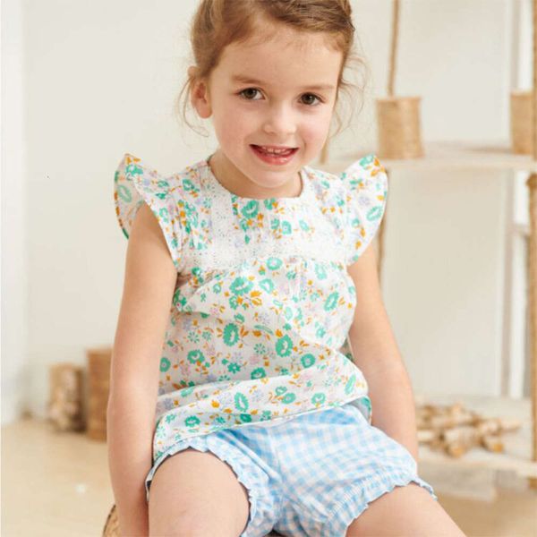 

new suit summer short sleeve shorts two piece 2021 children's girls' clothes, White