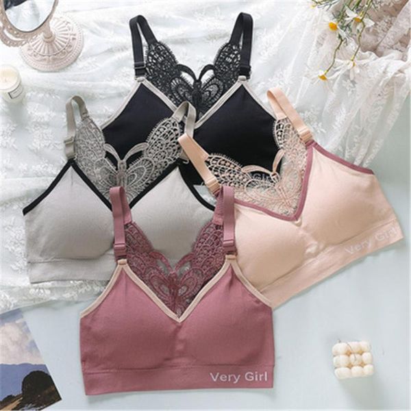 Yoga Outfit Mulheres Bras Lace Fio Livre Livre Underwear Push Up Um Tamanho Feminino Treinamento Sportswear Sexy Bra Sutiano Feminino Soutien Gorge