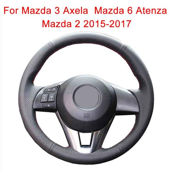 

steering wheel covers customize car cover for 3 axela 2013-2021 6 atenza 2014-2021 2 leather braid