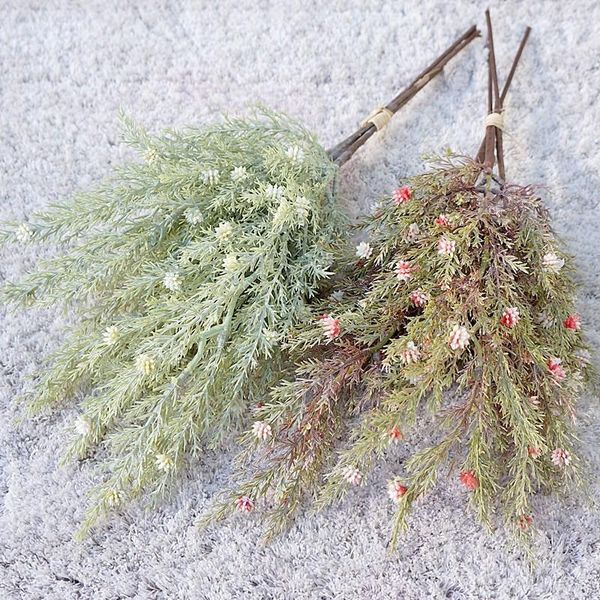 

decorative flowers & wreaths 3pcs handmade pink pine flower juniper artificial home decoration wedding bouquet accessories floral arrangemen