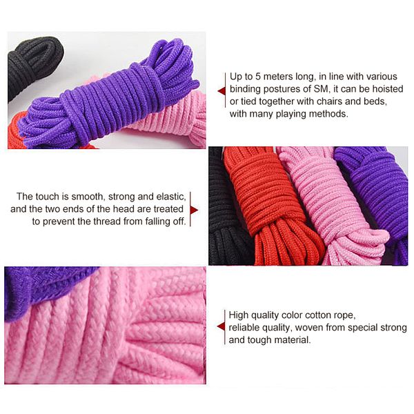 

slave bondage rope thick cotton restraint erotic role play toys soft cotton rope for couples games product