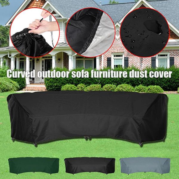 

chair covers spot 210d oxford cloth curved sofa cover waterproof outdoor furniture dust vj-drop