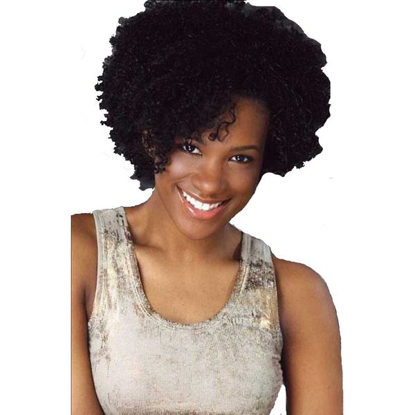 

black ffy short curly wig chemical fiber hair xuchang