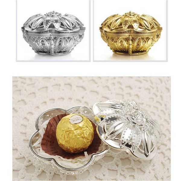 

gift wrap mini hollow gold foil cake candy box wedding favor baby treat party