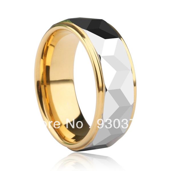 

wedding rings 8mm wide plated tungsten jewelry bands for man, Slivery;golden