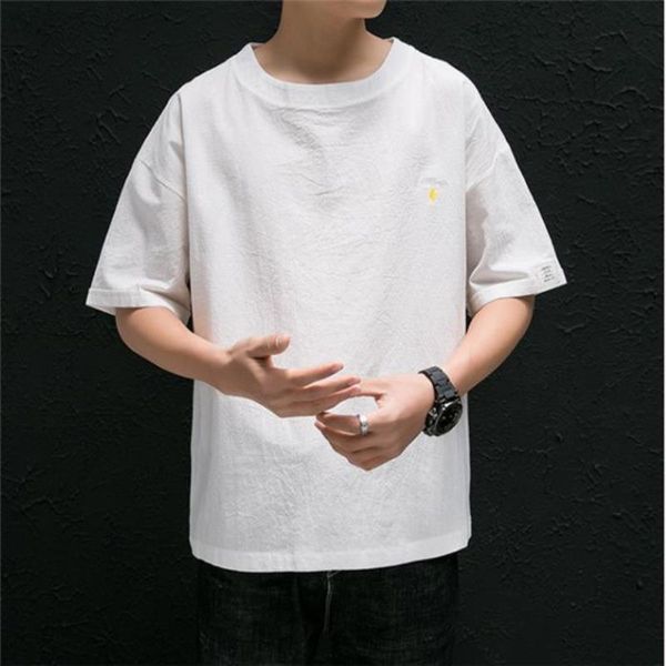 

mens males cloud embroidery tees summer designer teenagers ciolor tshirts street oversize loose style solid summer gslml, Black