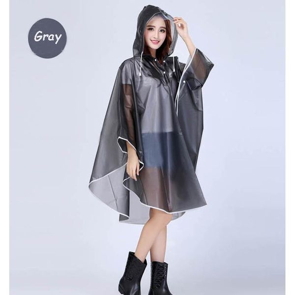 

fashion women waterproof plastic thick hooded bike raincoat ponchos impermeable eva outdoor cycling r jlldml